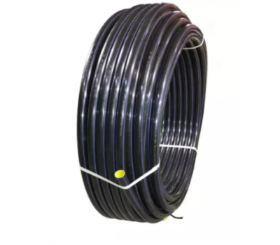 Труба ПЭ черная с синей полоской d-32 (100м) 8 атм